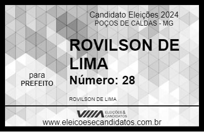 Candidato ROVILSON DE LIMA 2024 - POÇOS DE CALDAS - Eleições