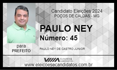 Candidato PAULO NEY 2024 - POÇOS DE CALDAS - Eleições