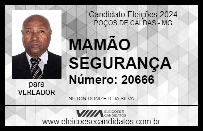 Candidato MAMÃO SEGURANÇA 2024 - POÇOS DE CALDAS - Eleições