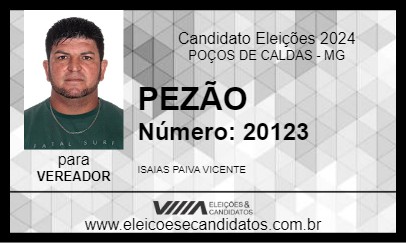 Candidato PEZÃO 2024 - POÇOS DE CALDAS - Eleições