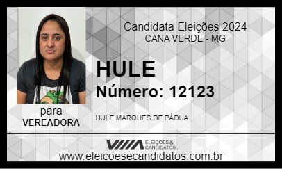 Candidato HULE 2024 - CANA VERDE - Eleições