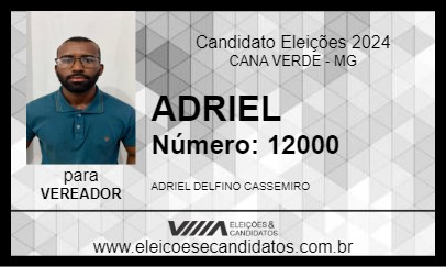 Candidato ADRIEL 2024 - CANA VERDE - Eleições