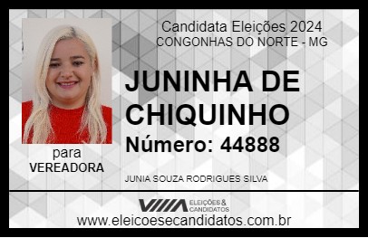 Candidato JUNINHA DE CHIQUINHO 2024 - CONGONHAS DO NORTE - Eleições