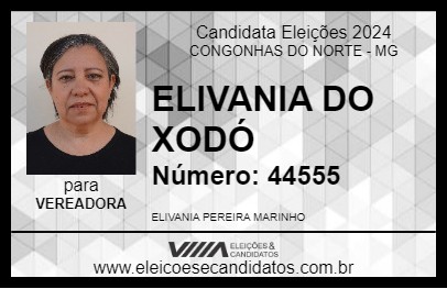 Candidato ELIVANIA DO XODÓ 2024 - CONGONHAS DO NORTE - Eleições