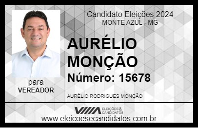 Candidato AURÉLIO MONÇÃO 2024 - MONTE AZUL - Eleições