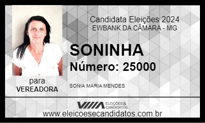 Candidato SONINHA 2024 - EWBANK DA CÂMARA - Eleições