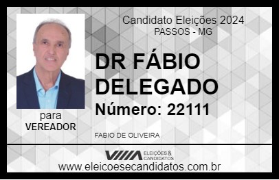 Candidato DR FÁBIO DELEGADO 2024 - PASSOS - Eleições