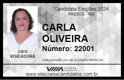 Candidato CARLA OLIVEIRA 2024 - PASSOS - Eleições