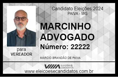 Candidato MARCINHO ADVOGADO 2024 - PAIVA - Eleições