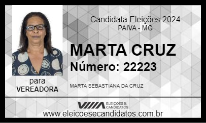 Candidato MARTA CRUZ 2024 - PAIVA - Eleições