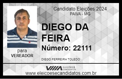 Candidato DIEGO DA FEIRA 2024 - PAIVA - Eleições