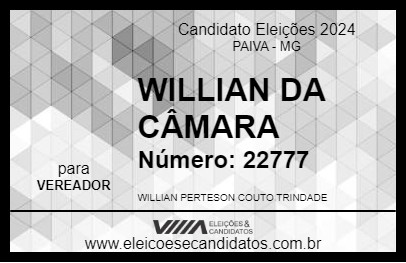 Candidato WILLIAN DA CÂMARA 2024 - PAIVA - Eleições