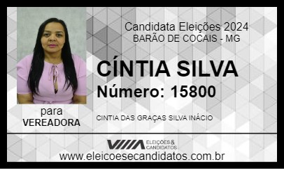 Candidato CÍNTIA SILVA 2024 - BARÃO DE COCAIS - Eleições