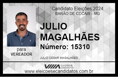 Candidato JULIO MAGALHÃES 2024 - BARÃO DE COCAIS - Eleições