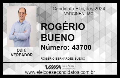 Candidato ROGÉRIO BUENO 2024 - VARGINHA - Eleições