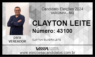 Candidato CLAYTON LEITE 2024 - VARGINHA - Eleições