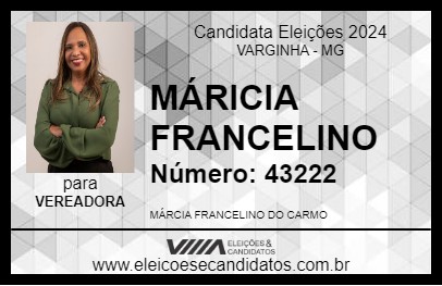 Candidato MÁRCIA FRANCELINO 2024 - VARGINHA - Eleições