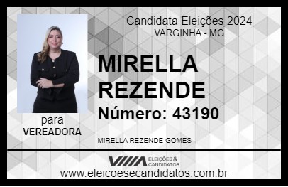 Candidato MIRELLA REZENDE 2024 - VARGINHA - Eleições