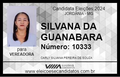 Candidato SILVANA DA GUANABARA 2024 - JORDÂNIA - Eleições