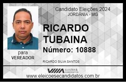 Candidato RICARDO TUBAINA 2024 - JORDÂNIA - Eleições