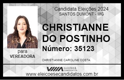 Candidato CHRISTIANNE DO POSTINHO 2024 - SANTOS DUMONT - Eleições