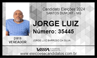 Candidato JORGE LUIZ 2024 - SANTOS DUMONT - Eleições