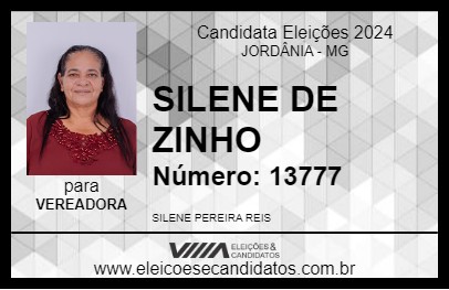 Candidato SILENE DE ZINHO 2024 - JORDÂNIA - Eleições