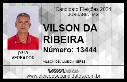 Candidato VILSON DA RIBEIRA 2024 - JORDÂNIA - Eleições