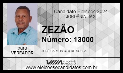 Candidato ZEZÃO 2024 - JORDÂNIA - Eleições