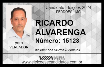 Candidato RICARDO ALVARENGA 2024 - PERDÕES - Eleições