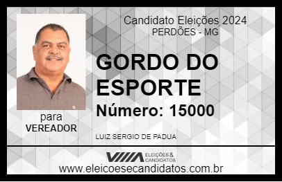 Candidato GORDO DO ESPORTE 2024 - PERDÕES - Eleições