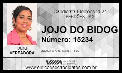 Candidato JOJO DO BIDOG 2024 - PERDÕES - Eleições