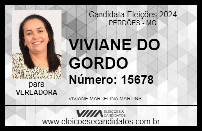 Candidato VIVIANE DO GORDO 2024 - PERDÕES - Eleições