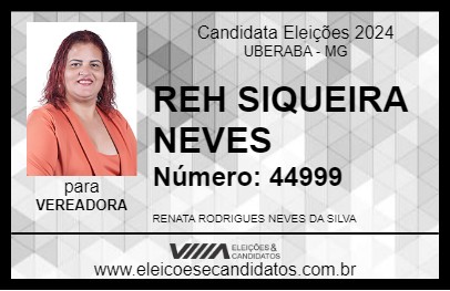 Candidato REH SIQUEIRA NEVES 2024 - UBERABA - Eleições