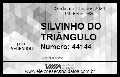 Candidato SILVINHO DO TRIÂNGULO 2024 - UBERABA - Eleições