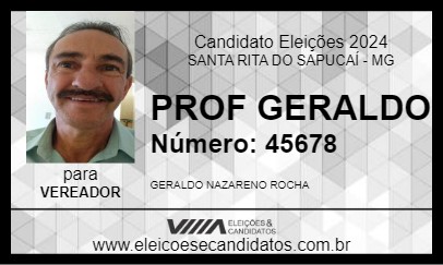 Candidato PROF GERALDO 2024 - SANTA RITA DO SAPUCAÍ - Eleições