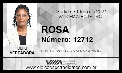 Candidato ROSA 2024 - VARGEM ALEGRE - Eleições