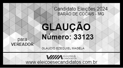 Candidato GLAUÇÃO DO TRECHO 2024 - BARÃO DE COCAIS - Eleições