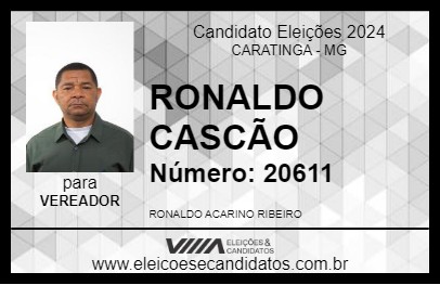 Candidato RONALDO CASCÃO 2024 - CARATINGA - Eleições