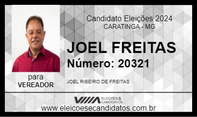 Candidato JOEL FREITAS 2024 - CARATINGA - Eleições