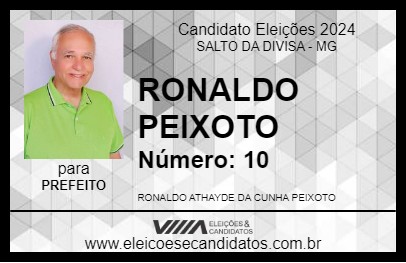 Candidato RONALDO PEIXOTO 2024 - SALTO DA DIVISA - Eleições