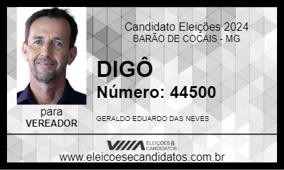 Candidato DIGÓ 2024 - BARÃO DE COCAIS - Eleições