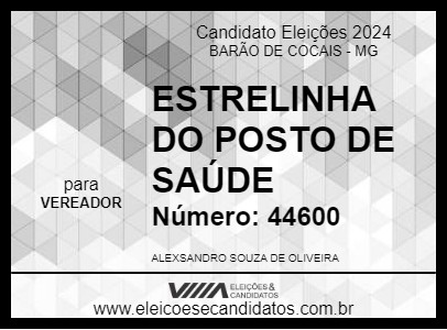 Candidato ESTRELINHA LEÃO 13 2024 - BARÃO DE COCAIS - Eleições