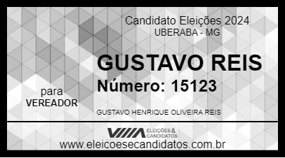 Candidato GUSTAVO REIS 2024 - UBERABA - Eleições