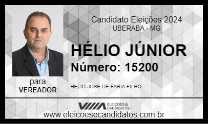 Candidato HÉLIO JÚNIOR 2024 - UBERABA - Eleições