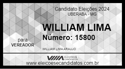 Candidato WILLIAM LIMA 2024 - UBERABA - Eleições