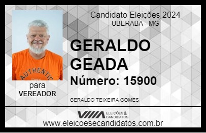 Candidato GERALDO GEADA 2024 - UBERABA - Eleições