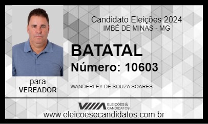 Candidato BATATAL 2024 - IMBÉ DE MINAS - Eleições