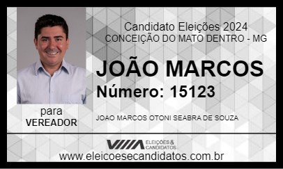 Candidato JOÃO MARCOS 2024 - CONCEIÇÃO DO MATO DENTRO - Eleições