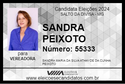 Candidato SANDRA PEIXOTO 2024 - SALTO DA DIVISA - Eleições